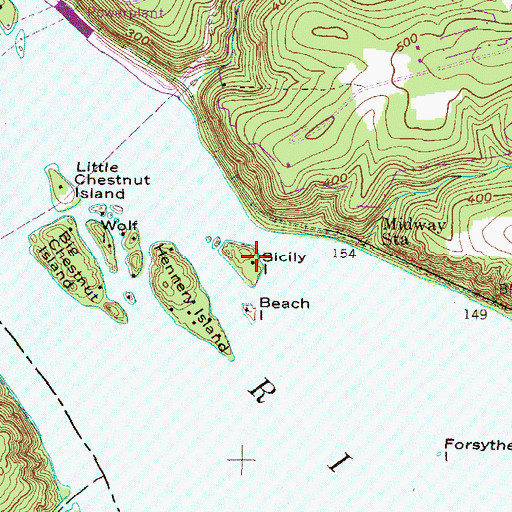 Topographic Map of Sicily, PA