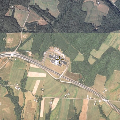 Aerial/Satellite Image of Sideling Hill Plaza, PA
