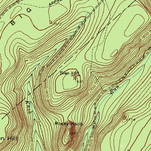 Topographic Map of Sier Hill, PA