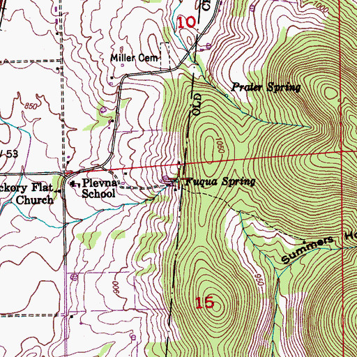Topographic Map of Fuqua Spring, AL