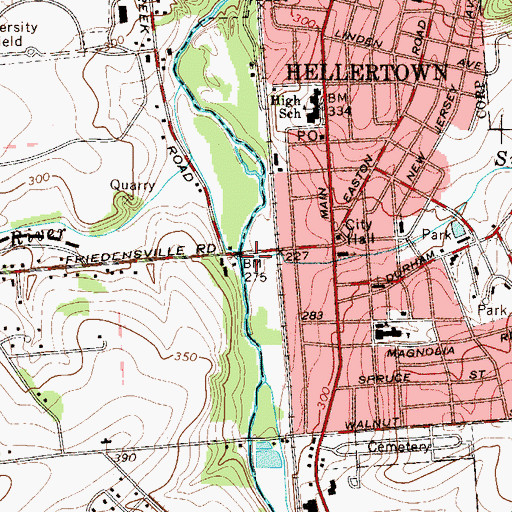 Topographic Map of Silver Creek, PA