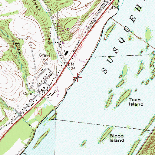 Topographic Map of Silver Creek, PA