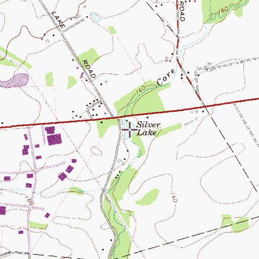 Topographic Map of Silver Lake, PA