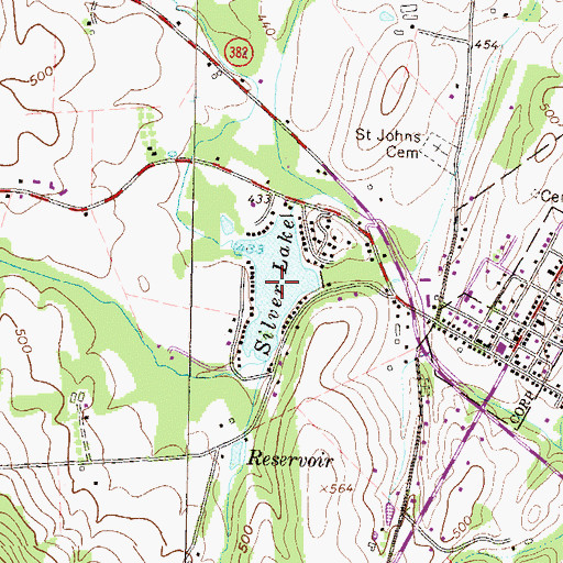 Topographic Map of Silver Lake, PA