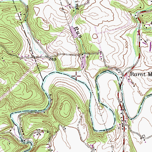 Topographic Map of Silver Mine Run, PA