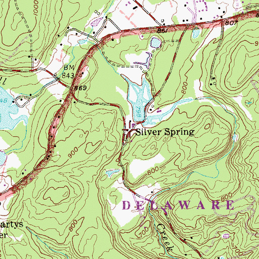 Topographic Map of Silver Spring, PA