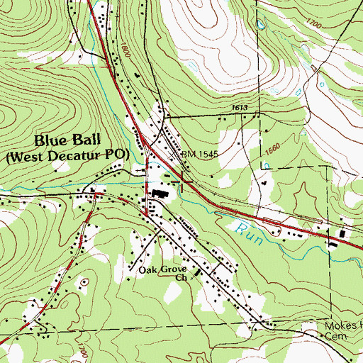 Topographic Map of Simeling Run, PA