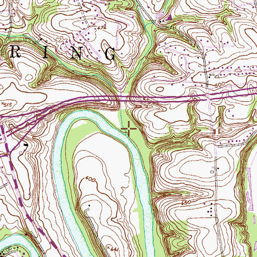 Topographic Map of Simmons Creek, PA