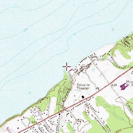 Topographic Map of Sixmile Creek, PA