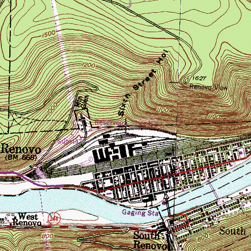 Topographic Map of Sixth Street Hollow, PA