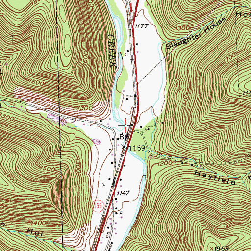 Topographic Map of Sizer Run, PA