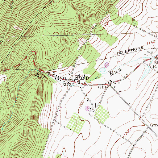 Topographic Map of Skelp, PA