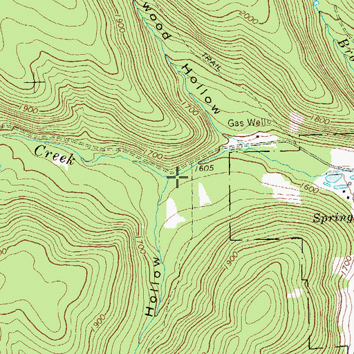 Topographic Map of Skinner Creek, PA