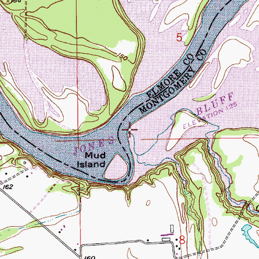 Topographic Map of Galbraith Mill Creek, AL