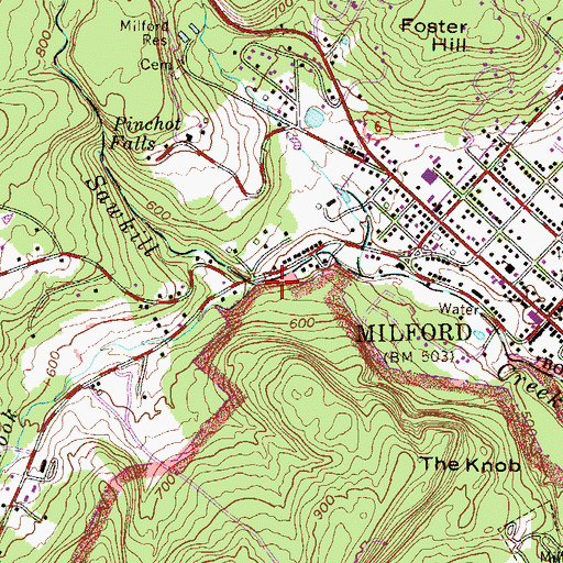 Topographic Map of Sloat Brook, PA