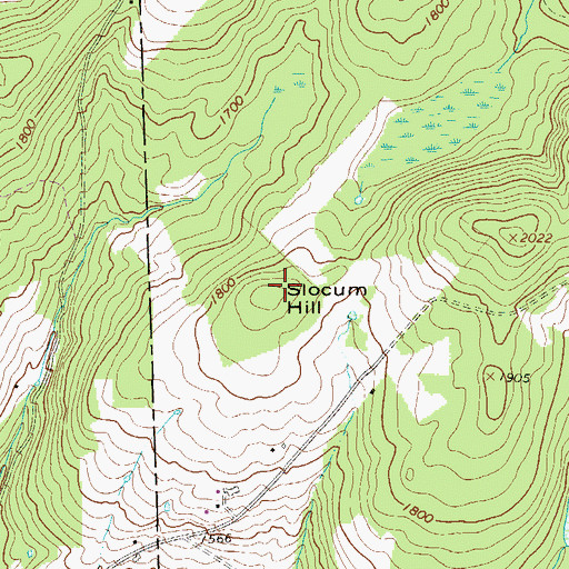 Topographic Map of Slocum Hill, PA
