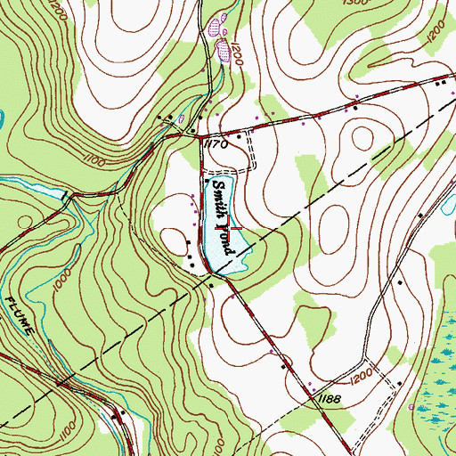 Topographic Map of Smith Pond, PA