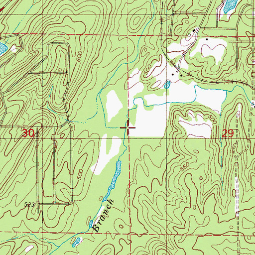 Topographic Map of Gallant Branch, AL