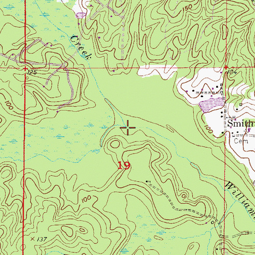 Topographic Map of Gallops Creek, AL