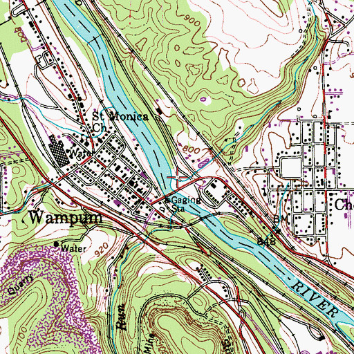 Topographic Map of Snake Run, PA