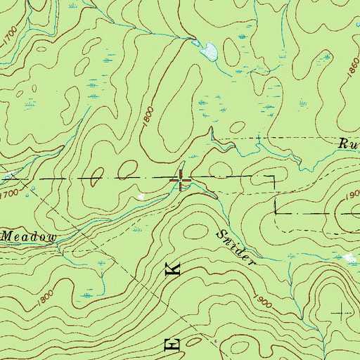 Topographic Map of Snider Run, PA
