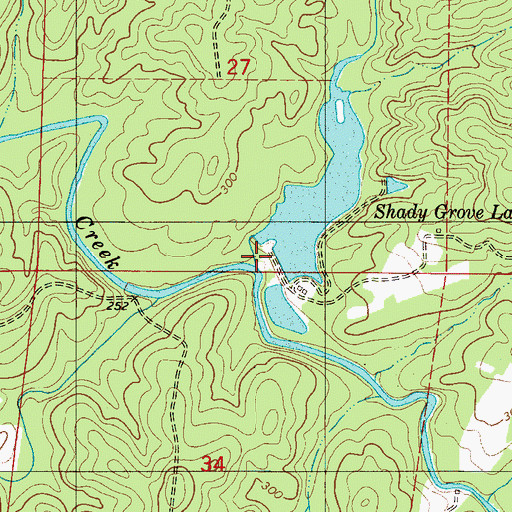 Topographic Map of Galloway Branch, AL