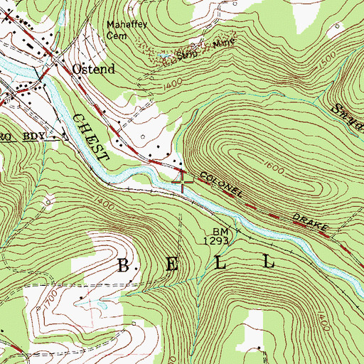 Topographic Map of Snyder Run, PA
