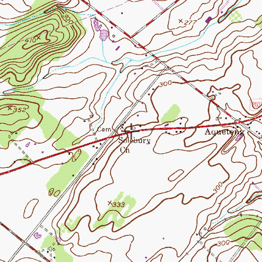 Topographic Map of Solebury Church, PA