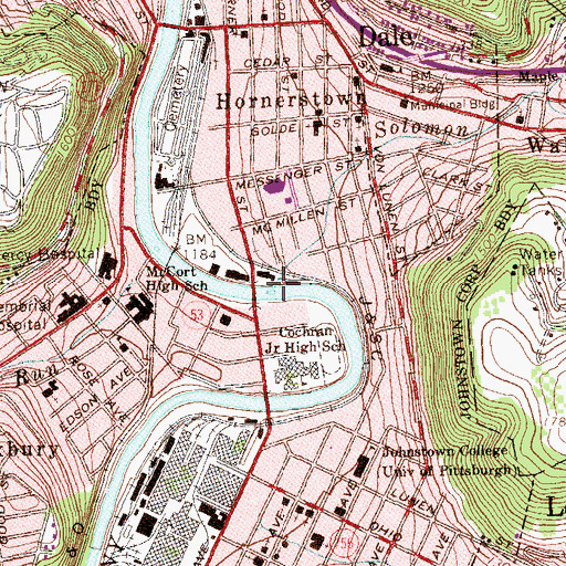 Topographic Map of Solomon Run, PA