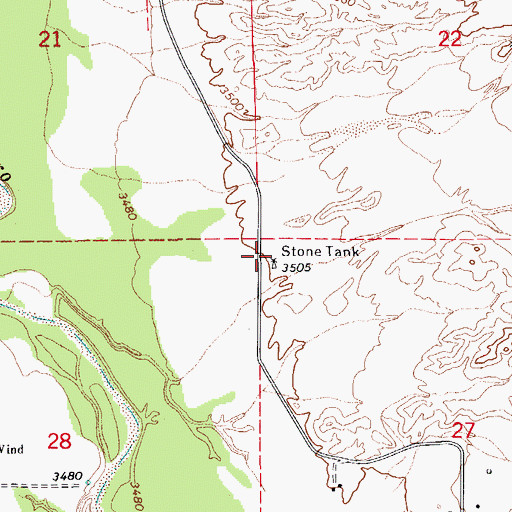 Topographic Map of Stone Tank, AZ