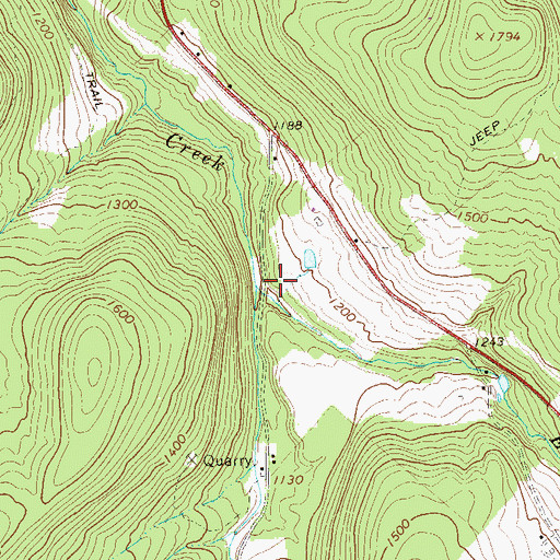 Topographic Map of South Branch Canawacta Creek, PA