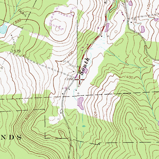 Topographic Map of South Branch Equinunk Creek, PA