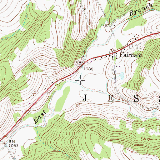 Topographic Map of South Branch Wyalusing Creek, PA