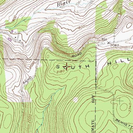 Topographic Map of South Hill, PA