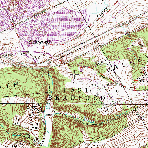 Topographic Map of South Valley Hills, PA