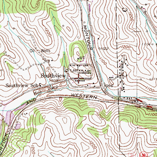 Topographic Map of Southview, PA