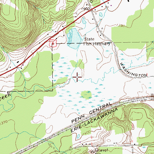 Topographic Map of Spencer Creek, PA