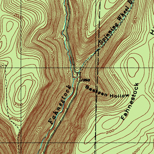Topographic Map of Spinning Wheel Branch, PA