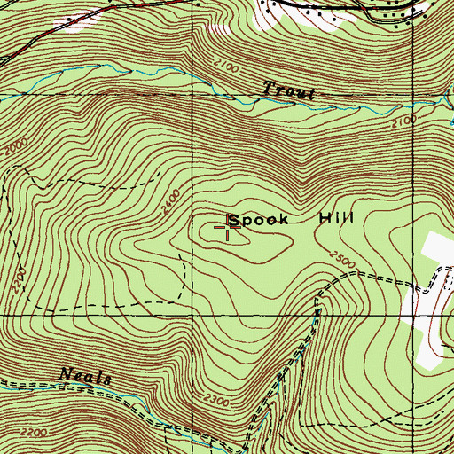 Topographic Map of Spook Hill, PA