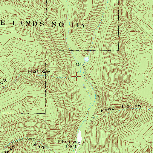 Topographic Map of Spook Hollow, PA