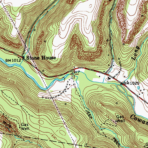Topographic Map of Spra Run, PA