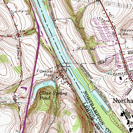 Topographic Map of Spring Creek, PA