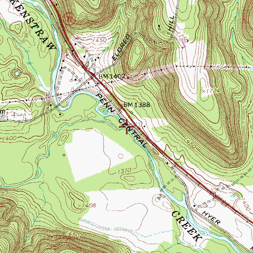 Topographic Map of Spring Creek, PA