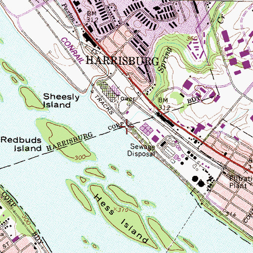 Topographic Map of Spring Creek, PA