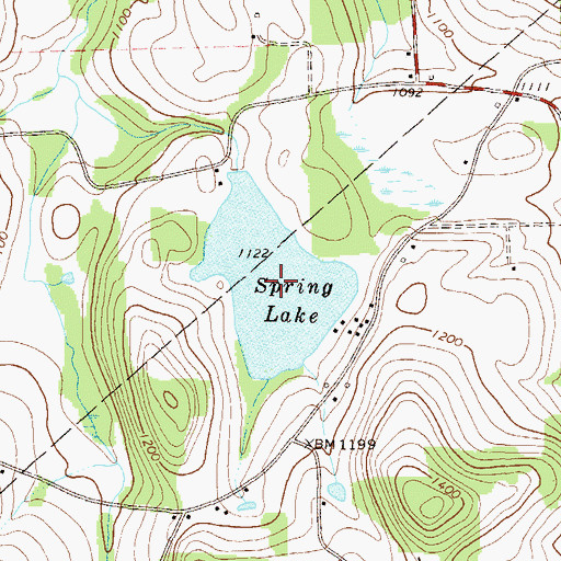 Topographic Map of Spring Lake, PA