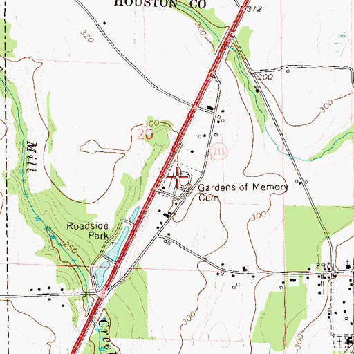 Topographic Map of Gardens of Memory Cemetery, AL
