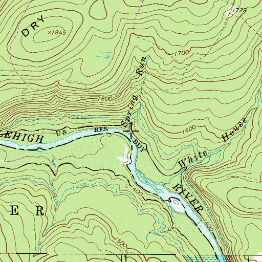 Topographic Map of Spring Run, PA
