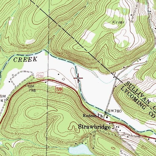 Topographic Map of Spring Run, PA