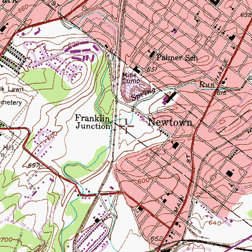 Topographic Map of Spring Run, PA