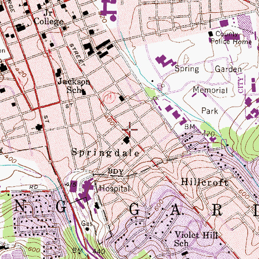 Topographic Map of Springdale, PA